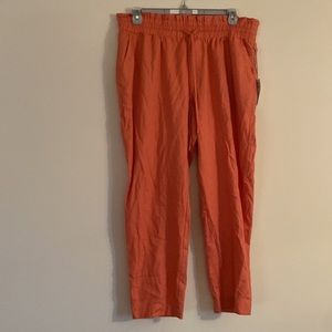 NWT XXL Pastel Orange Ankle Pants with Tie A New Day